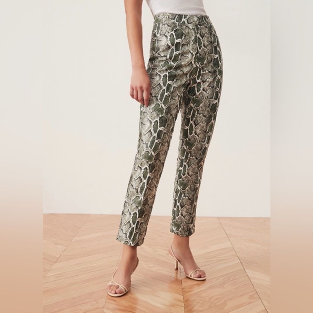 NWOT Song Of Style REVOLVE Maud Snake Print Faux Leather High Rise Pants